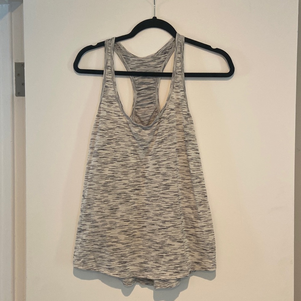 Lululemon size 6 racerback style white/gray